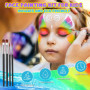 MOYKSRR Peinture Corporelle pour Le Visage, Palette de Maquillage Enfants, 30 Couleurs Peinture Visage avec 4 Pinceaux, 40 Pocho