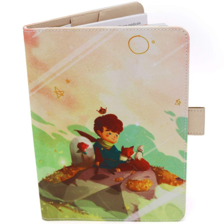 Protège Carnet De Santé Pour Bébé Garçon – Motif Prince – Format A5 15x21 cm – Rabats Pour Ranger Les Ordonnances