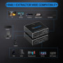 Extracteur audio HDMI 2.1 4K 120Hz VRR ALLM HDMI ARC Switch 2 ENTRÉES 1 SORTIE VRR ALLM HDCP2.3 HDR10 Convertisseur audio qui dé