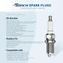 TORCH F7RTC Bougie d'allumage Remplacer pour NGK 5534/BPR7ES V-line-19, pour BOS CH 7992/WR5DC 4038/WR5DP, pour Cham pion 332/RN