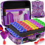 Frasheng Diamond Painting Accessoires Boite de Rangement,Boîtes d'accessoires de Peinture au Diamant 5D,120 Emplacements,Boîtes 
