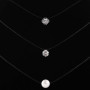 Collier Invisible Fil Nylon 6Pcs Collier Invisible Ras de Cou Transparent avec RondeTrèfle à Quatre Feuilles Perles Blanches Six