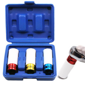 OFKPO Set de Douilles de Serrage, Douilles à Impact pour Roue en Alliage Embout de Tournevis, Manchon de Pneu Couleur 17mm 19mm 