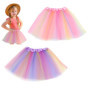 SHUOHONG 2 Pièces Jupe Tulle Femme, Deguisement Femme Tutu 3 Couches, Ballet Fille Jupon Tulle Tutu Rose, Cosplay Princesse pour