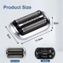 Elfinfi Tete de Rasoir pour Braun Serie 7 (73S), Grille Rasoir pour Braun Serie 7, Facile à remplacer et à nettoyer, Noir pour B
