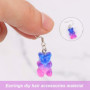 100 Pcs Charms Ours Gommeux Pendentifs mignon résine ours bonbons charmes en couleur vive dessin animé ours porte-clés bijoux co