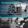 WYRIAZA Gonfleur Pneus Voiture 10000mAh Compresseur à Air Portatif 150PSI Compresseur Voiture Gonfleur Pneus Voiture sans Fil Mi