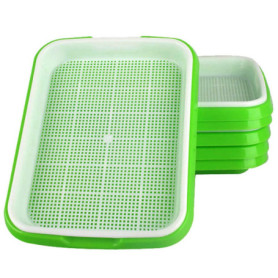 Fuuner germoir pour graines à germer, 6pcs Plateaux de Germination de Graines des Semences, Bacs à Semis avec Étagère en Plastiq