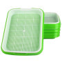 Fuuner germoir pour graines à germer, 6pcs Plateaux de Germination de Graines des Semences, Bacs à Semis avec Étagère en Plastiq