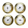 Alicer Lot de 4 stations météorologiques portables - Baromètre, horloge, thermomètre, hygromètre