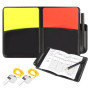 Cartes d'Arbitre de Football, 2 Métal Sifflet Arbitre, Cartons Jaune et Rouge Carton Arbitre Set Carton Arbitre Kit avec Carte d