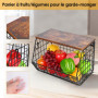 LustLocke Corbeille a Fruit, Panier de Fruits et Legumes, Panier a Fruit Mural Mur Empilable Bac à Fruits Etagère Rrange Legumes