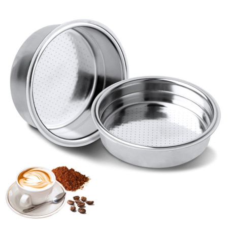TNOMSNO 51mm Filtre à Café, Porte Filtre à Café Filtre à Café en Acier Inoxydable 51mm, Filtre à Café Réutilisable en Acier Inox