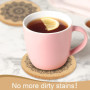 talifoca Lot de 12 dessous de verre en liège - En bois - Réutilisables - Ronds - En liège - Absorbants - Pour café, bar, cuisine