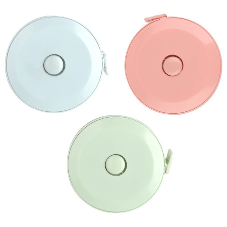 3 Pièces Metre Ruban 1.5m, Double Face Ruban à Mesurer Rétractable, Souple pour Regime Couture Tailleur