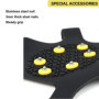 2 pcs Crampons antidérapants,Glace Traction Antidérapant, Inoxydable Crampons,Crampon à Neige Antidérapant,Glace Traction Crampo