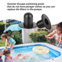 PUCIO 2 Bouchons de Piscine, Compatible avec Intex et Bestway, Bouchons de Filtration pour Pompe, Bouchons d'Évacuation de Pisci