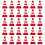 GTYHH Mini Cônes De Signalisation 30 Pièces, Modèles De Barrage Routier, Panneaux De Barrage Routier, Modèles Pédagogiques pour 