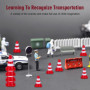 GTYHH Mini Cônes De Signalisation 30 Pièces, Modèles De Barrage Routier, Panneaux De Barrage Routier, Modèles Pédagogiques pour 