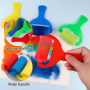CHROMACRAFT Pinceaux À Rouleau en Éponge, Pinceaux À Manche en Plastique, Outils De Peinture, Accessoires De Peinture pour Enfan
