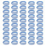 Lot de 50 bracelets vierges bleus - Bracelets d'identification - Bracelets d'entrée, réglables et simples - Bracelets d'activité