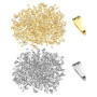 Lot de 400 fermoirs de collier, clips de pendentif, anneaux en métal, connecteurs de chaîne, accessoires de bijoux, pour pendent