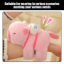 OAOSDH 1 Morceau De Jouet Rose en Peluche Capybara, Cercle De Bracelet De Dessins Animés Mignons, Jouet en Peluche Animal Créati
