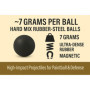 100 x Premium Quality Hard Mix Rubber Steel Balls Paintballs Reballs for Pistols in 68 Cal. Paintball Shooting Self Defense Bill
