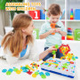 Wisplye Jouet Mosaique Enfant, 237 Pcs Jeu de Construction 3D Puzzle Bricolage Educatif, Créatif Jeux de Société Valise Avec Per
