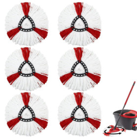 6 Pièces Mop Heads,Têtes de Rechange pour Vadrouille Vileda,Compatible avec Vileda Turbo 2en1 Mop,Recharge Balai Serpillère Micr