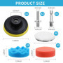 23 Pièces Polissage Voiture Kit，80mm Polissage Pad Éponge, pour Perceuse M10,pour le Polissage, le Meulage et le Cirage Dans les
