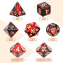 GWHOLE Lot de 42 Dés Jeux De Role Donjons et Dragons D&D Dice, Jeu de Dés Double-Couleur Polyédrique