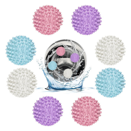 Lixiluxia 8 Pièces Boule de Lavage pour Machine à Laver, Balle de Lavage, Balles de Séchage pour Doudoune, pour Sèche-linge, Réu