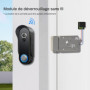 SIMBAILAI WiFi 1080P Vidéo Interphone Visiophone Portier sans Fil,Écran Tactile 7 Pouces, Champs de Vision 160°,Verre trempé, Dé