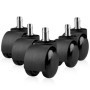 Gvolatee 5 pièces roulette chaise de bureau 11mm x 22mm 360° Rotation pour jeu chaises, roulette pivotantes conception à double 