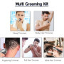 Hatteker Tondeuse Barbe Tondeuse Cheveux Hommes Rasoir Tondeuse Corps Nez-Oreilles Impermeable 5 In 1