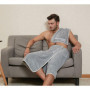 ZHYUAN Paréo de Sauna,Serviette de sauna pour homme,Draps de Bain pour Homme,Serviette de Bain Ajustable élastique avec Fermetur