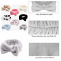 8 Pièces Bowknot Bandeaux, Élastique Coral Spa Bandeau Visage, Maquillage Tête Wraps Bandeau pour Femme Fille Yoga Visage Lavage