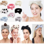 8 Pièces Bowknot Bandeaux, Élastique Coral Spa Bandeau Visage, Maquillage Tête Wraps Bandeau pour Femme Fille Yoga Visage Lavage
