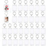 Porte-clés Photo Vierge, 30 Pièces Porte-clés en Acrylique Transparent avec Insertion Photos Double Face Personnalisées Porte-cl