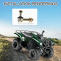 GOOFIT 12mm - 14mm Biellette Réglage Tie Rod End Remplacement pour Go Karts Quad Buggy ATV