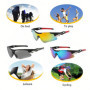 Bacxzomx 3Pcs Lunettes de Soleil de Sport, Lunette Velo Route, Lunettes de Cyclisme avec Protection UV400, pour Vélo, Moto, Cour