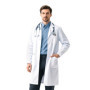 ELEPRUC Blouse de Laboratoire Blanche Unisexe, Blouse Medicale Travail Blanche Chimie, Manches Longues de Laboratoire Vêtements 