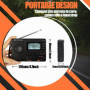 Retekess V115 Radio Portable,Petite Radio Rechargeable,FM AM SW, Piles et Secteur,Carte TF,Enregistreur, MP3,Minuterie de Sommei
