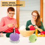 xyuayamz Support Pelote de Laine, Dérouleur de Laine Rotatif, Yarn Holder avec Roulement à Billes, Rangement Vertical de Fil, Ca