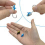 DHER Lot de 10 hameçons à tête plombée pour appâts de pêche,Pêche Hameçons Jig Hameçon de Pêche Hameçons Carpe tête, 5g g Fish H