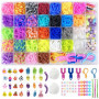 2700+ Elastique Bracelet Kit,Jsdoin 40 Grilles ricolage Élastique Loom Bands Kit, 30 couleurs kits de fabrication de bracelets d