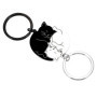 Wisebom Lot de 2 Porte-Clés Couple Chat Blanc Noir Porte-clés Assorti pour Couple Porte-clés Chat Mignon pour Couples Porte-clés