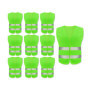 Hitopin Gilet de Sécurité, 10PCS Gilet de Sécurité Réfléchissant, Gilet Réfléchissant, Gilet De Sécurité Haute Visibilité, Gilet