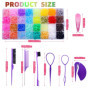 Lot de 2 000 petits élastiques à cheveux en caoutchouc avec 16 outils de coiffure, 32 couleurs, mini élastiques à cheveux pour f